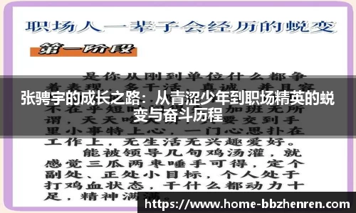张骋宇的成长之路：从青涩少年到职场精英的蜕变与奋斗历程
